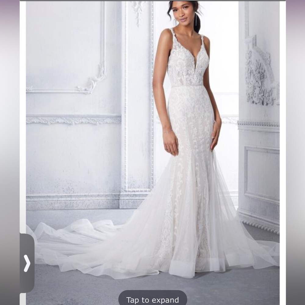 Mori Lee White Embroidered Bridal Gown